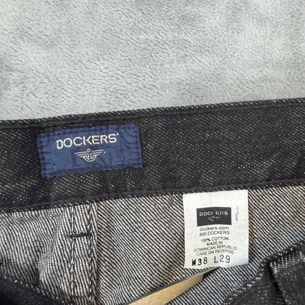 Vintage New Dockers Gentlemen's Fit‎ Jeans Men's Size 38x29 Black Denim Pants